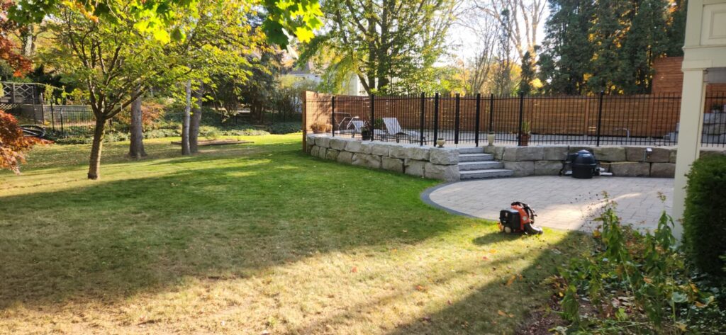 lawn restoration service repairing patchy grass by Simply Grounds in the Niagara Region